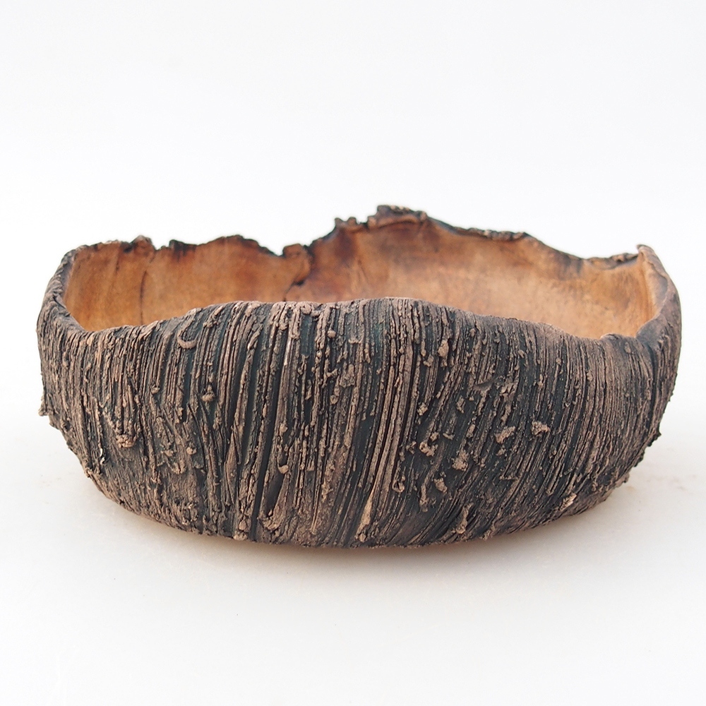 Keramická bonsai miska 13 x 13 x 6 cm, barva zelená