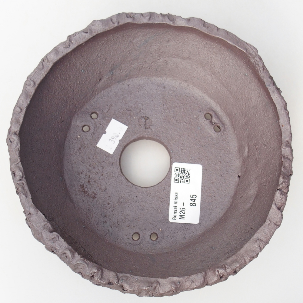 Keramická bonsai miska 17 x 17 x 7 cm, barva kovová