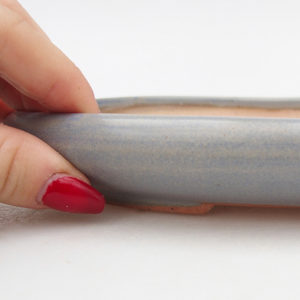 Keramická bonsai miska 22 x 17 x 3 cm, barva modrá