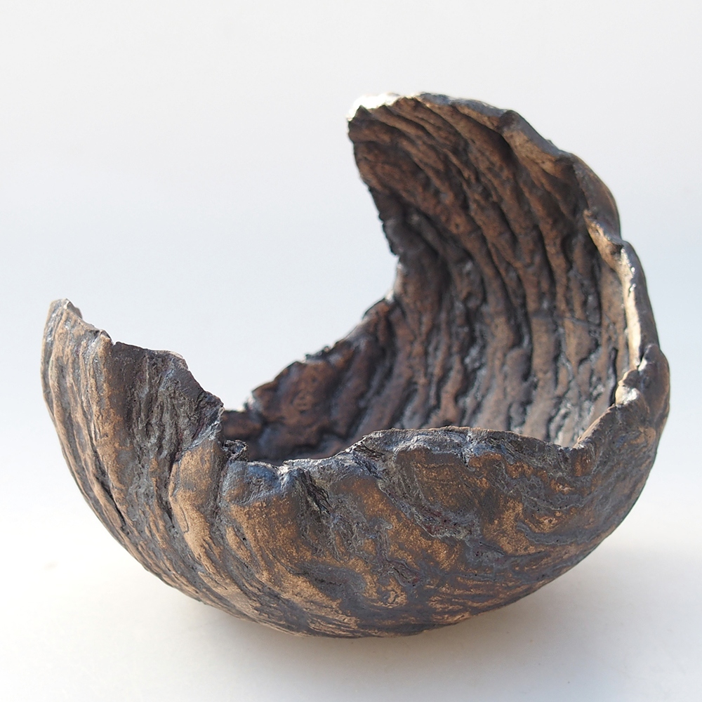 Keramická Skořápka 13 x 12,5 x 12,5 cm , barva hnědá