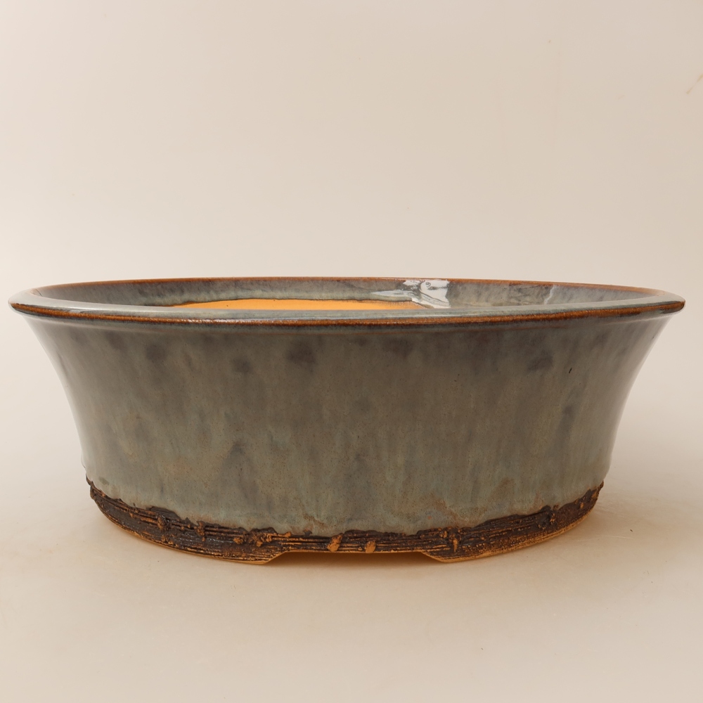 Keramická bonsai miska 27,5 x 27,5 x 8,5 cm, barva šedá