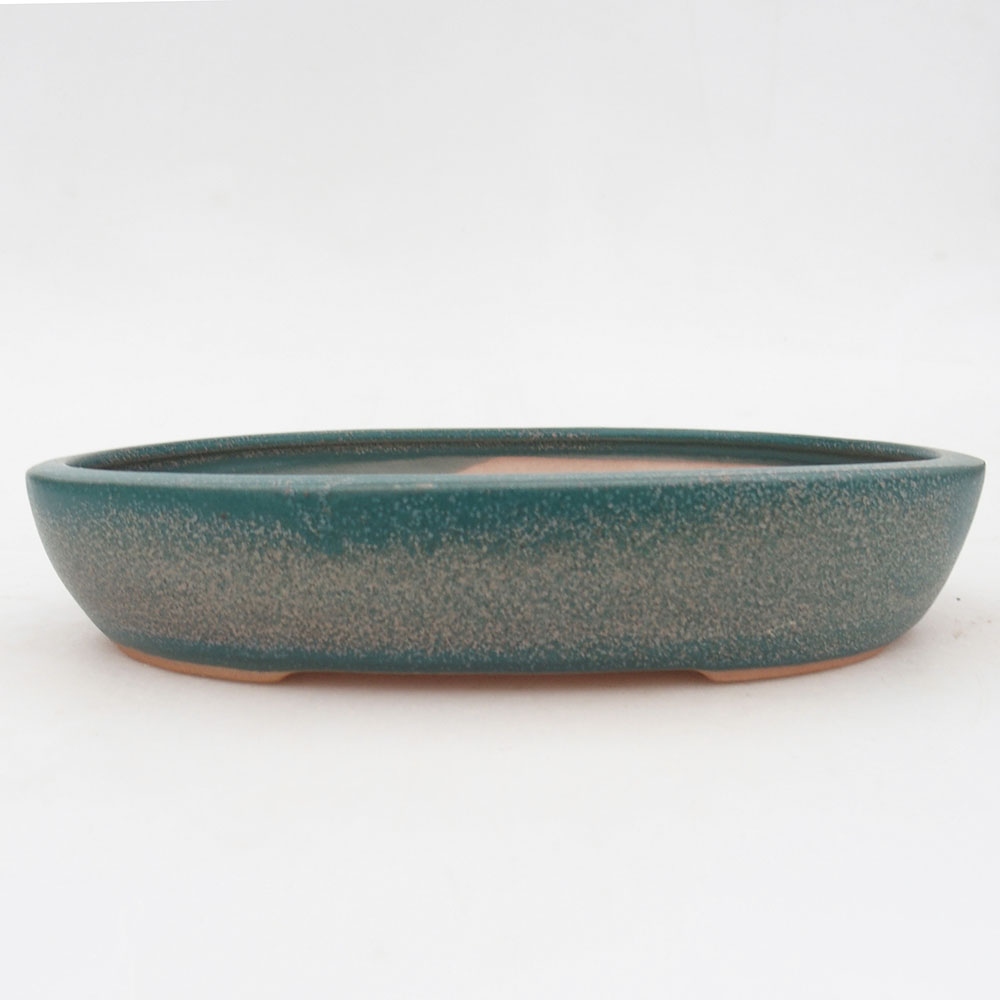 Keramická bonsai miska 22 x 17 x 4 cm, barva modrá