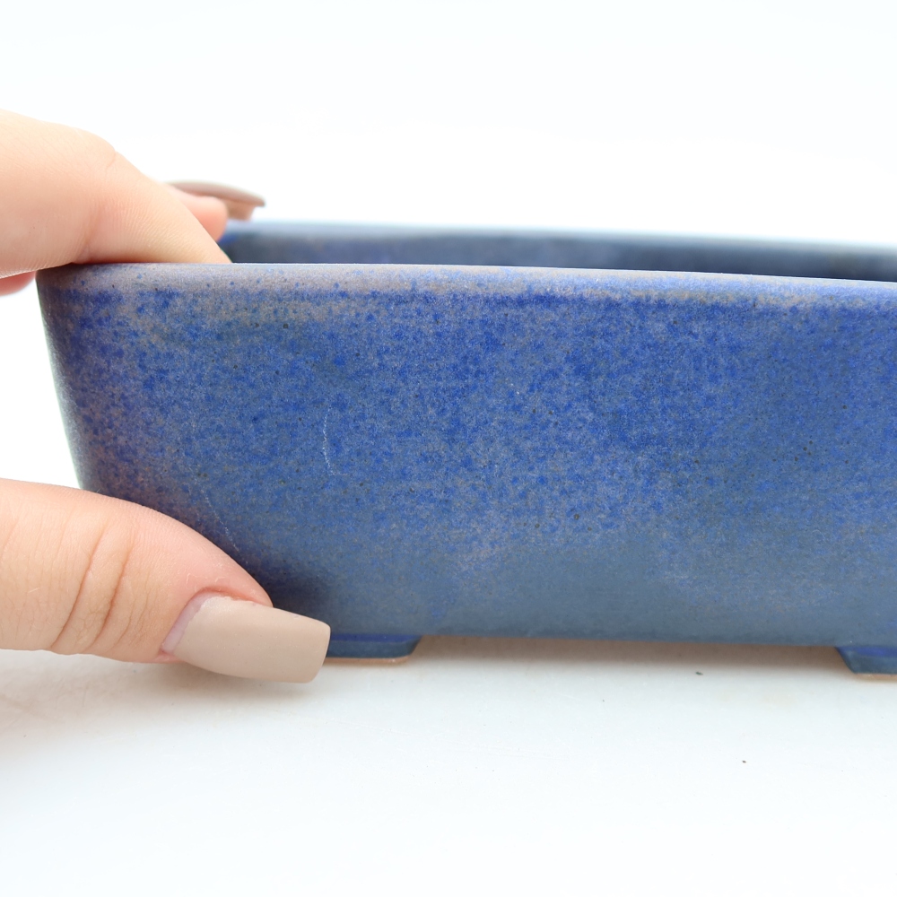 Keramická bonsai miska 16 x 10,5 x 5,5 cm, barva modrá