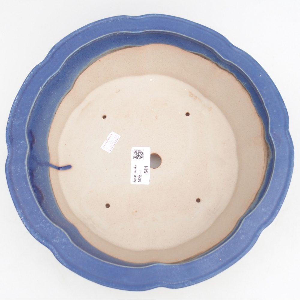 Keramická bonsai miska 26,5 x 26,5 x 8,5 cm, barva modrá