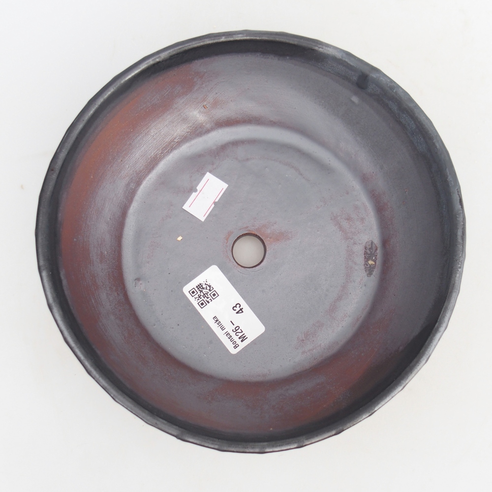 Keramická bonsai miska 18 x 18 x 5,5 cm, barva černá