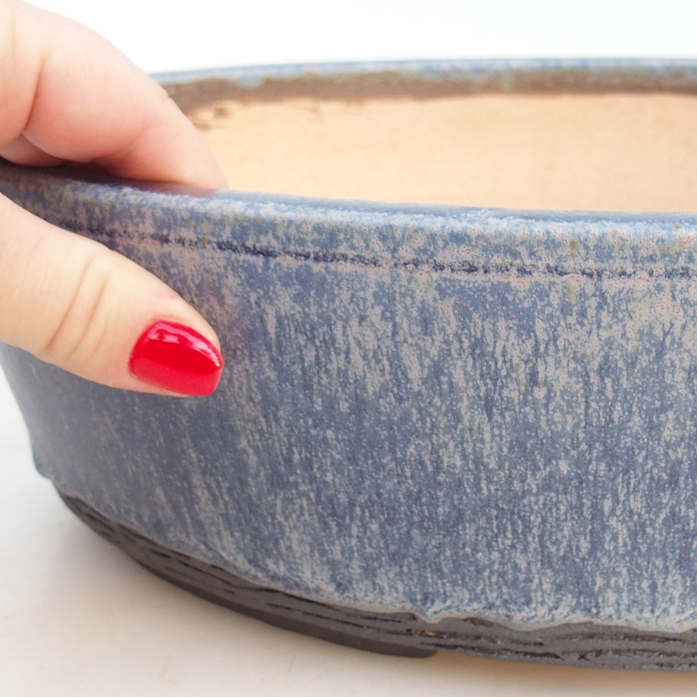 Bonsai miska 33 x 26,5 x 9,5 cm , barva modrá