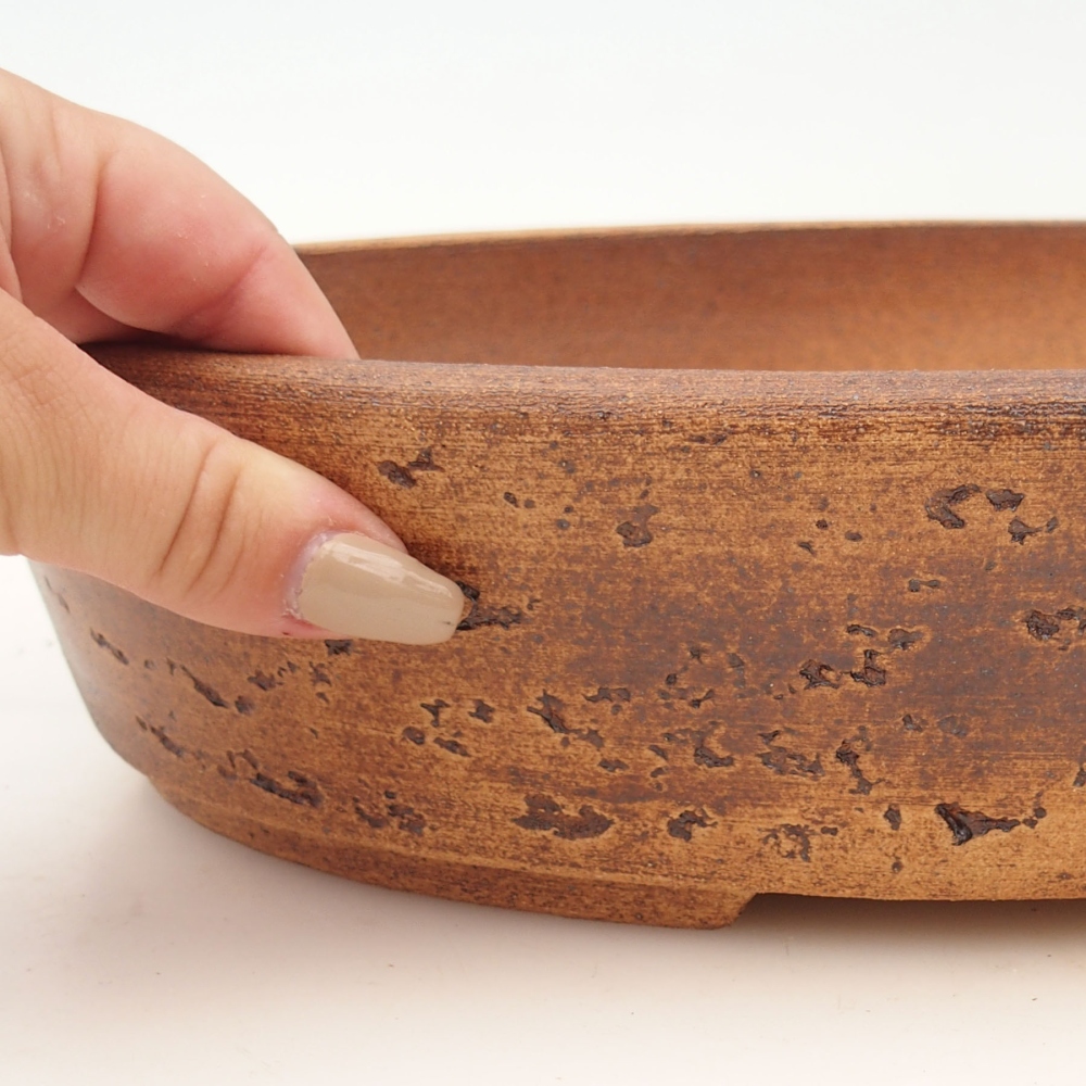 Bonsai miska 32 x 25 x 7,5 cm , barva hnědá