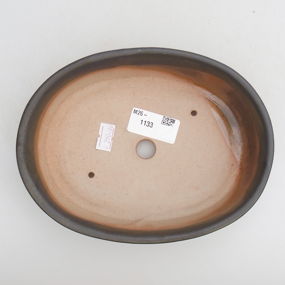 Keramická bonsai miska 19 x 14 x 4,5 cm, barva zelená