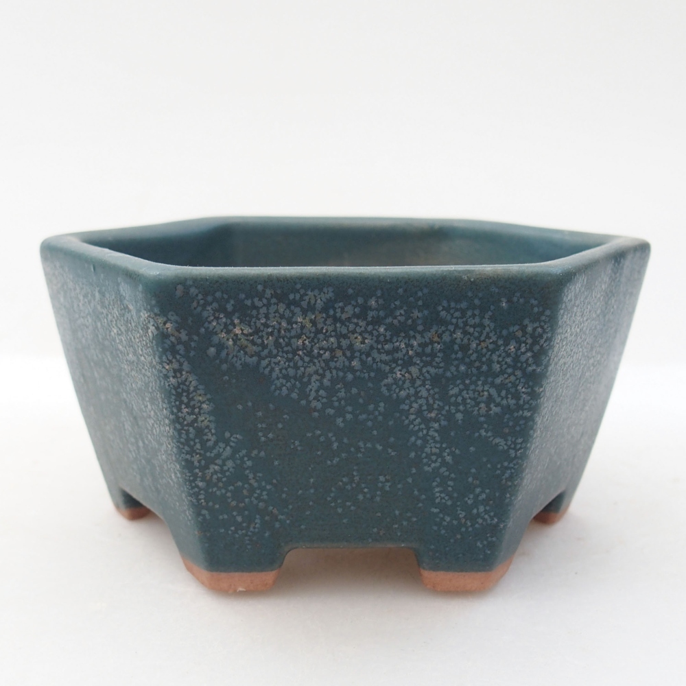 Keramická bonsai miska 10 x 9 x 5 cm, barva modrá