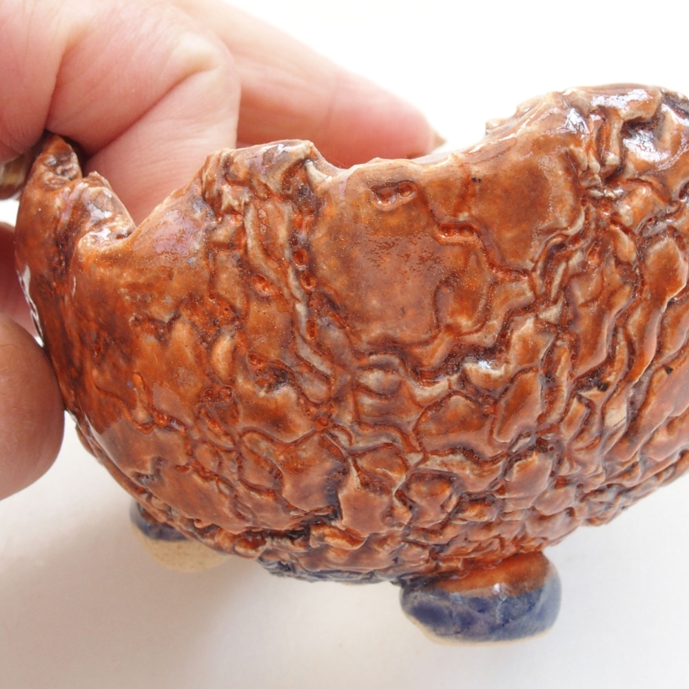 Keramická Skořápka  8 x 7,5 x 6 cm , barva hnědá