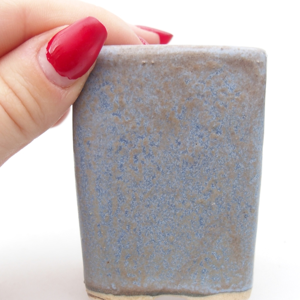 Keramická bonsai miska 5 x 5 x 6,5 cm, barva modrá