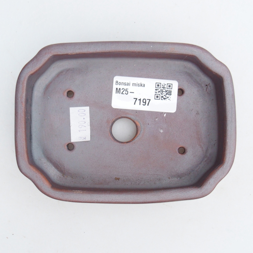Keramická bonsai miska 13 x 9 x 3 cm, barva kovová