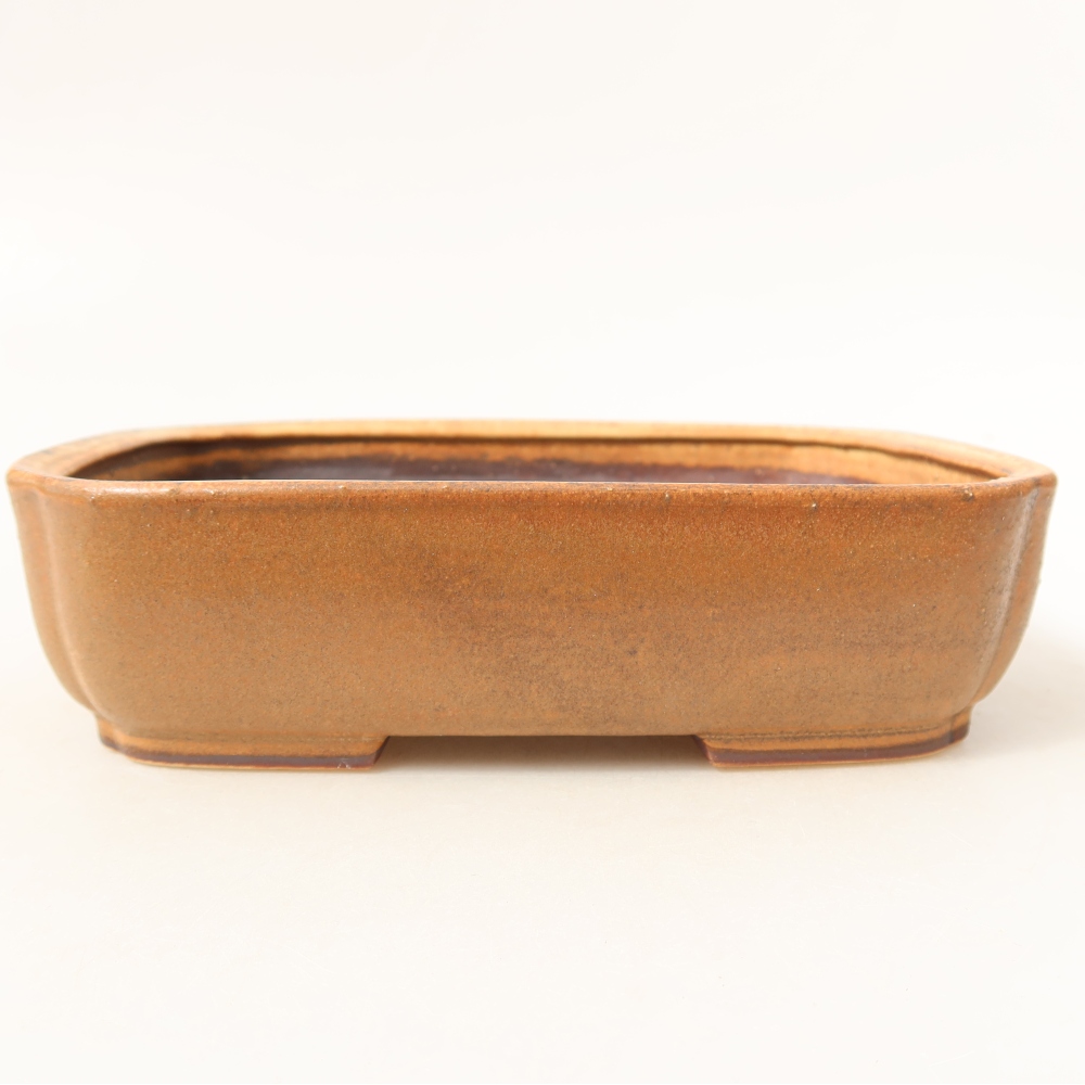 Keramická bonsai miska 17,5 x 14 x 5 cm, barva hnědá