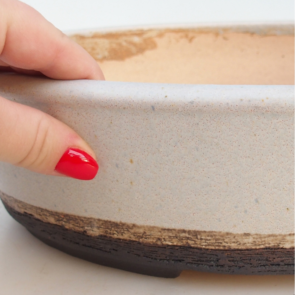 Bonsai miska 32,5 x 26,5 x 8,5 cm , barva béžová