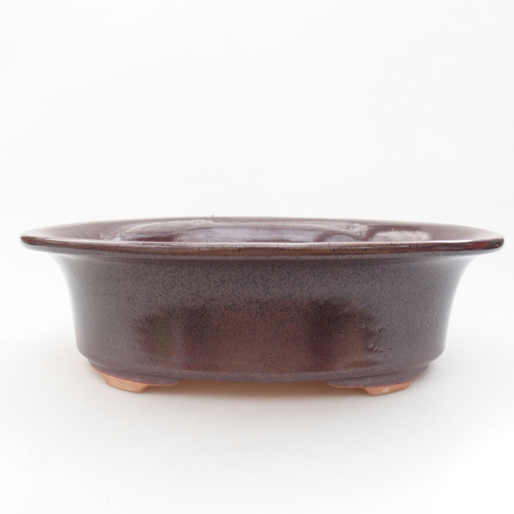 Keramická bonsai miska 23 x 18 x 6,5 cm, barva hnědá