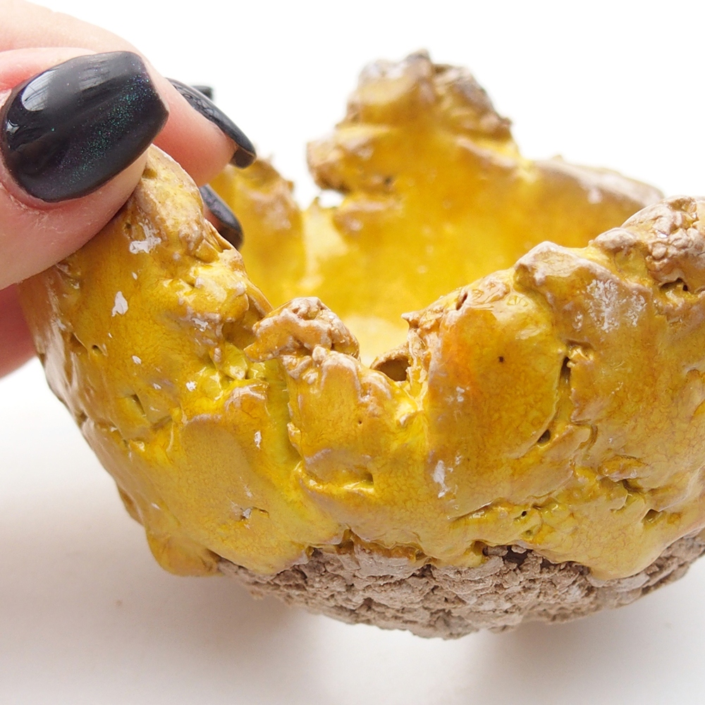 Keramická Skořápka 9,5 x 9,5 x 6,5 cm , barva žlutá