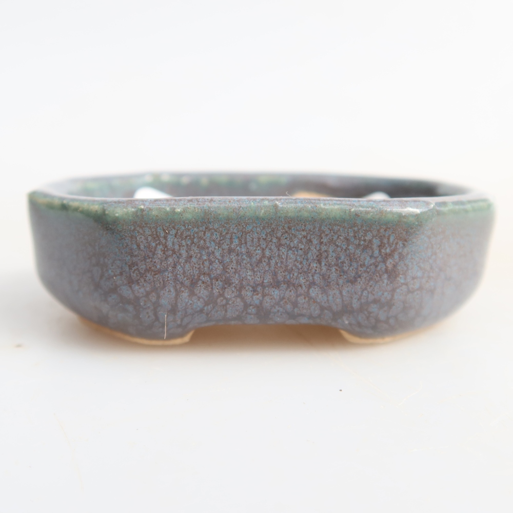 Keramická bonsai miska 5,5 x 4,5 x 2 cm, barva šedá