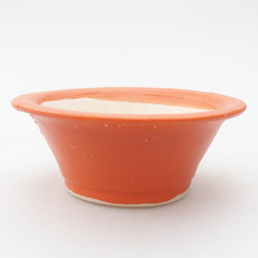 Mini bonsai miska 7,5 x 7,5 x 3 cm, barva oranžová