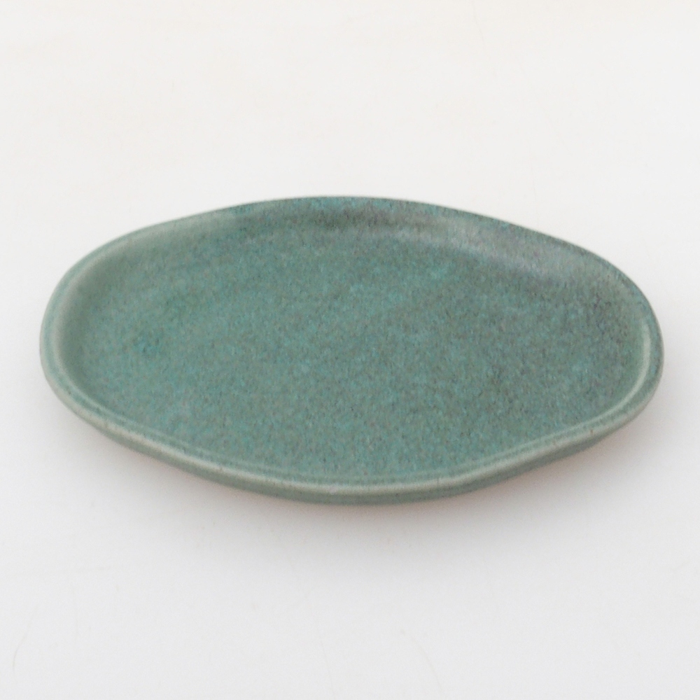 Keramická podmiska H05 -11 x 8,5 x 1 cm  - zelená