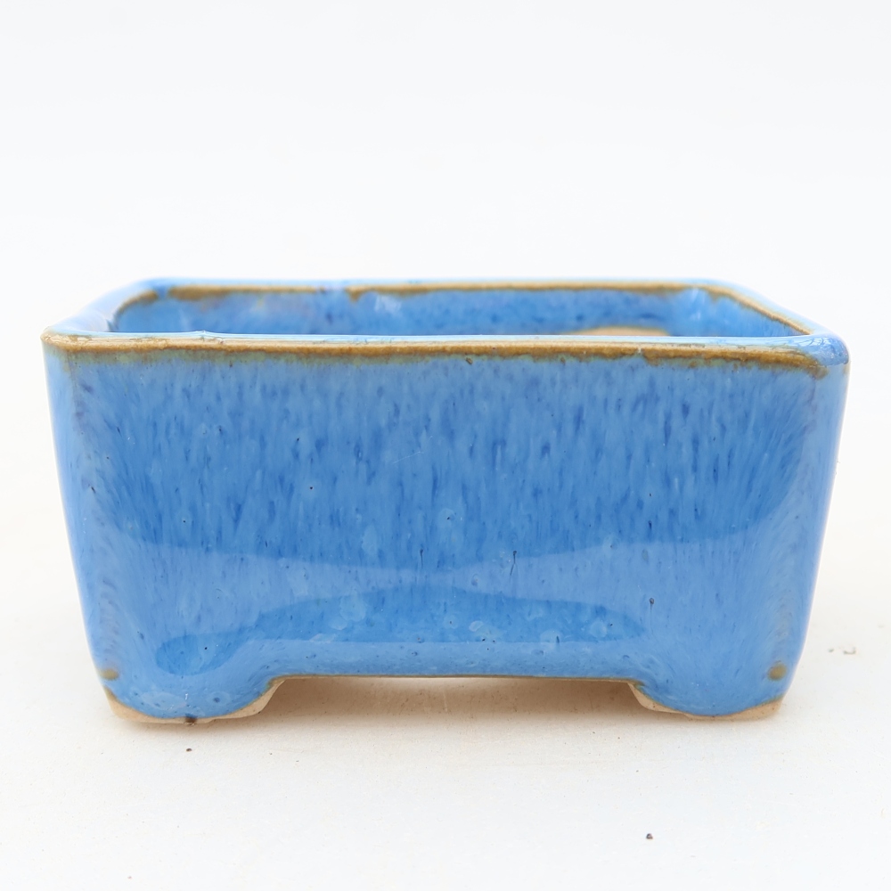 Keramická bonsai miska 6,5 x 5 x 3,5 cm, barva modrá