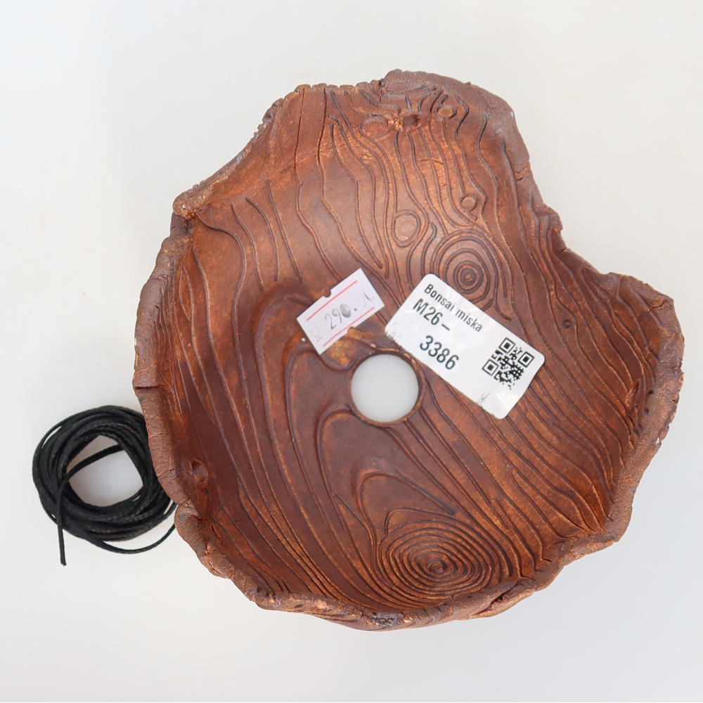Keramická Skořápka na Kokedamu 12 x 12 x 7 cm , barva hnědá