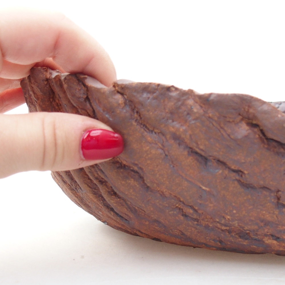 Keramická Skořápka  23 x 23 x 7 cm , barva hnědá