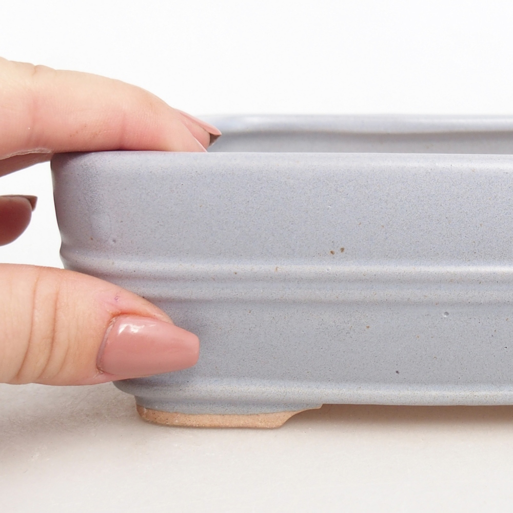 Keramická bonsai miska 16,5 x 12 x 5,5 cm, barva modrá