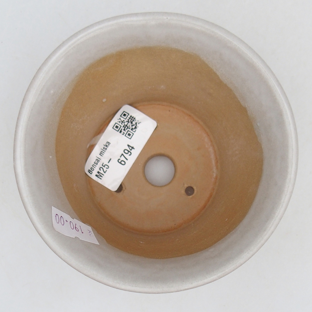 Keramická bonsai miska 11 x 11  x 7 cm, barva bílá