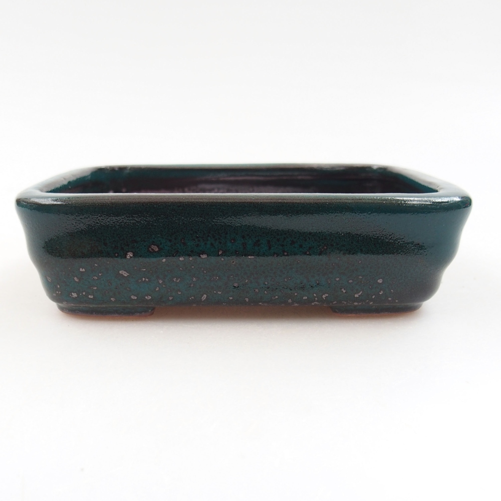 Keramická bonsai miska 11 x 8,5 x 3 cm, barva zelená
