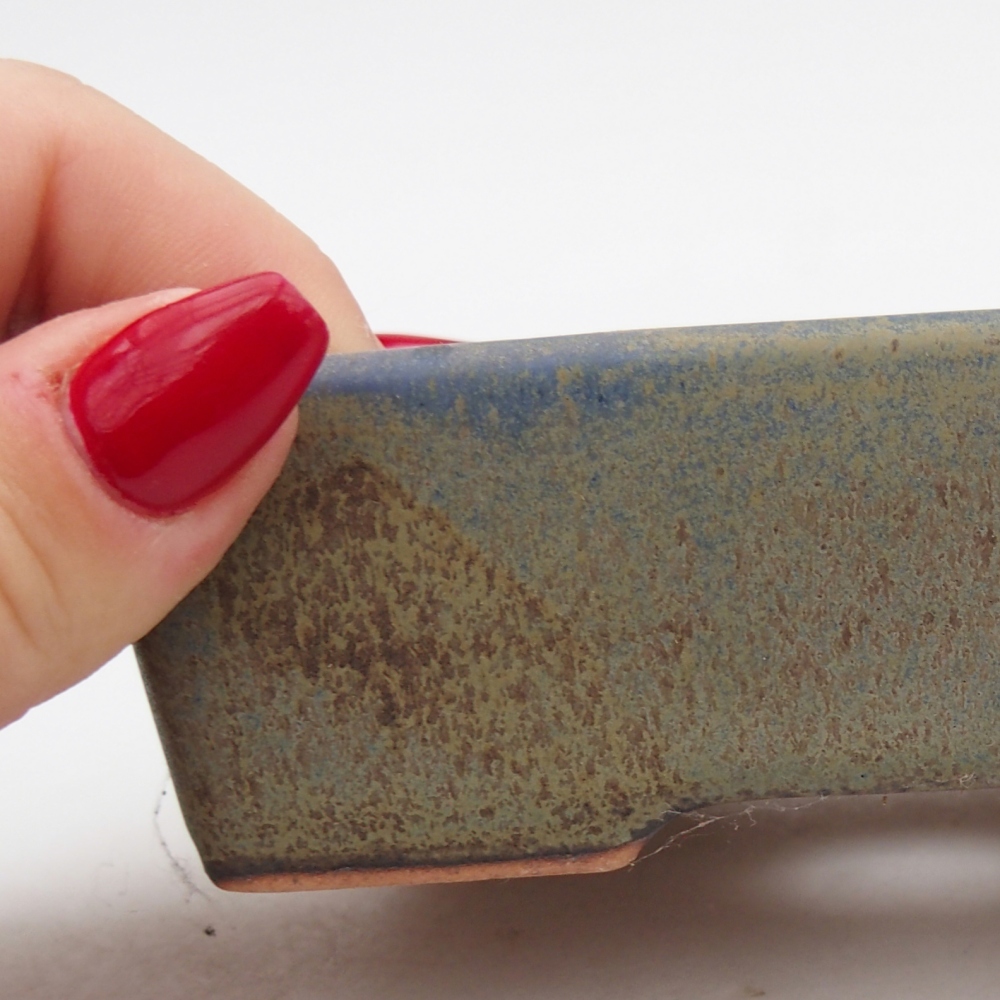 Keramická bonsai miska 11,5 x 9,5 x 6 cm, barva modrá