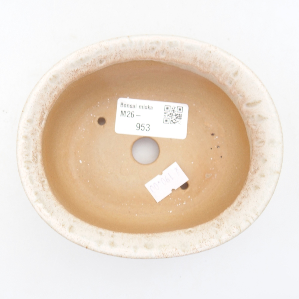 Keramická bonsai miska 12 x 10 x 5,5 cm, barva béžová