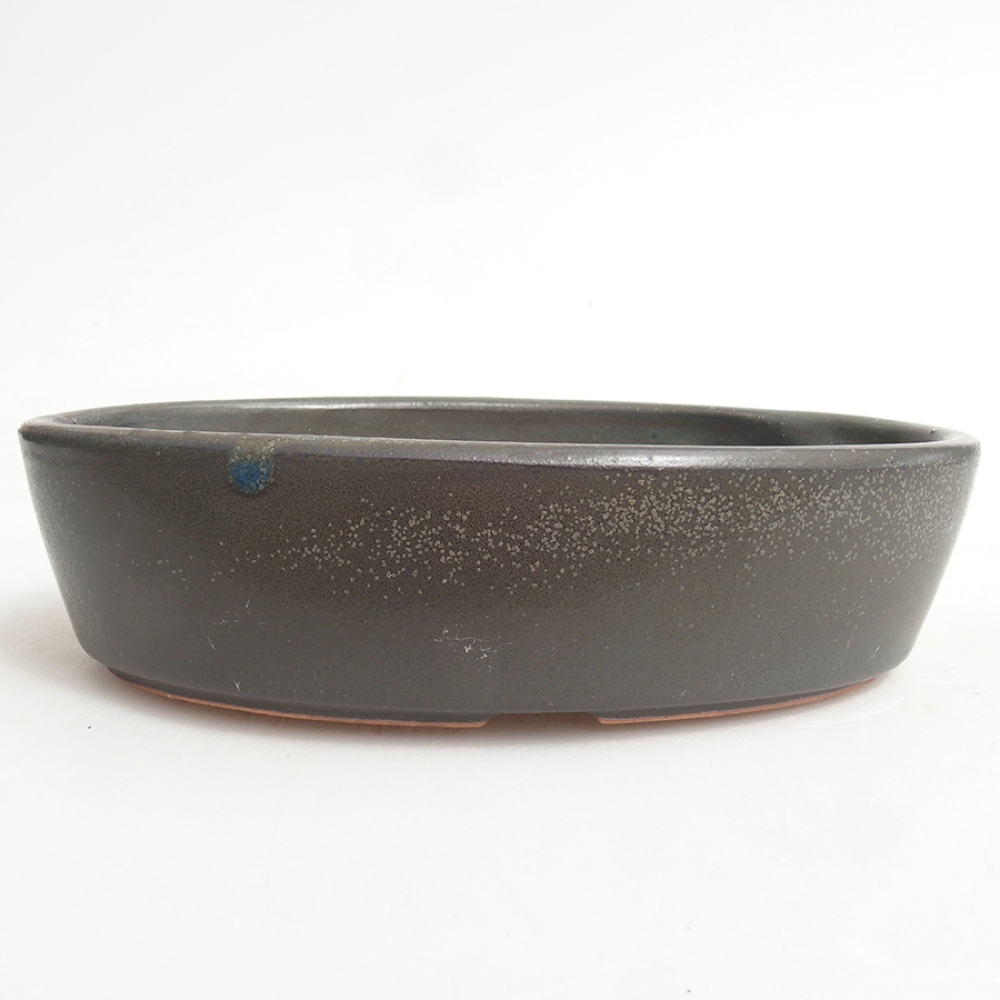 Keramická bonsai miska 16,5 x 11 x 4 cm, barva šedá