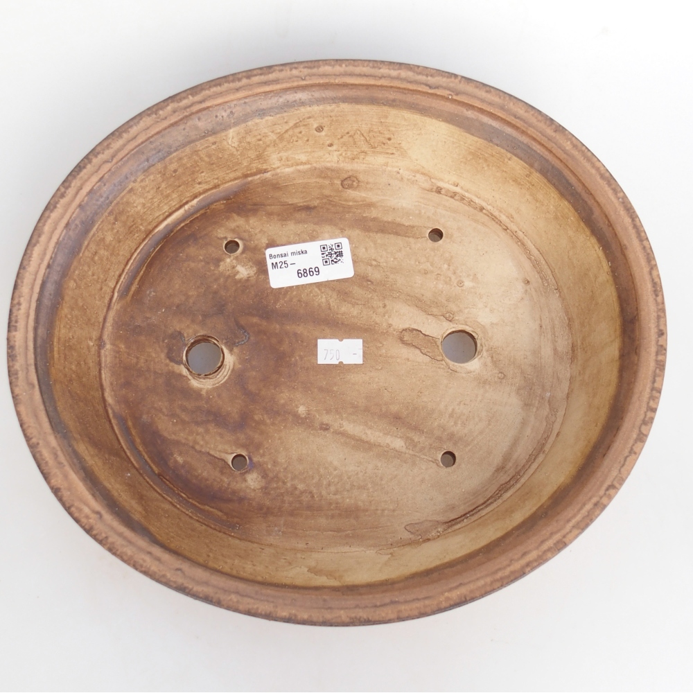 Keramická bonsai miska 28 x 25 x 6 cm, barva růžová