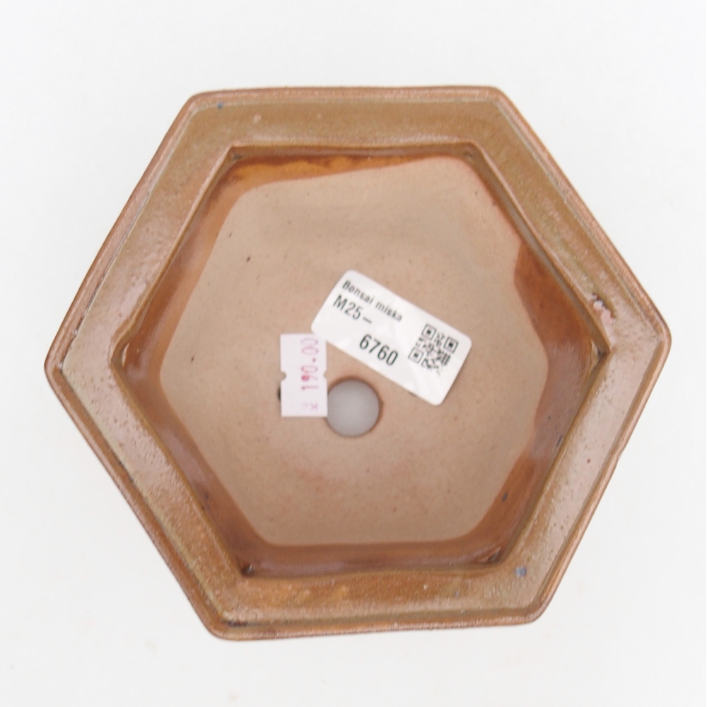 Keramická bonsai miska 13 x 11,5  x 8 cm, barva hnědá