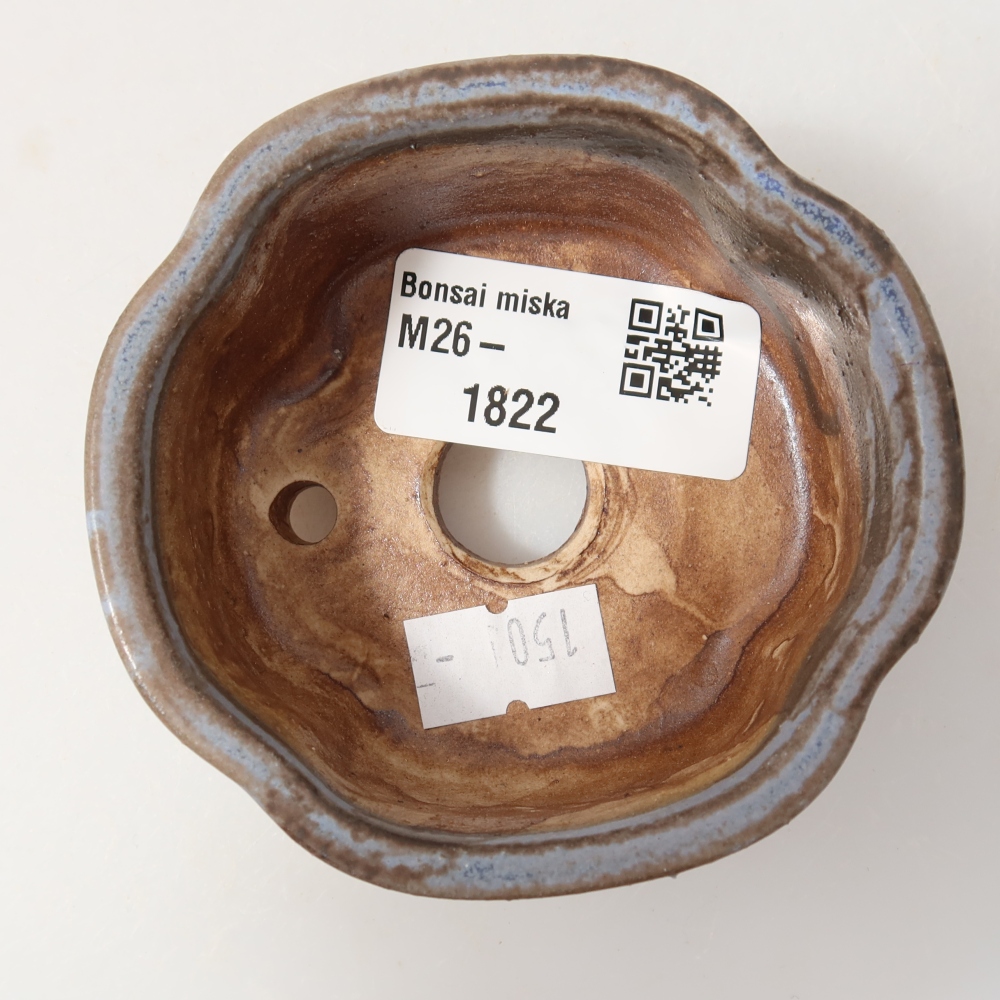Keramická bonsai miska 8 x 7,5 x 3,5 cm, barva modrá