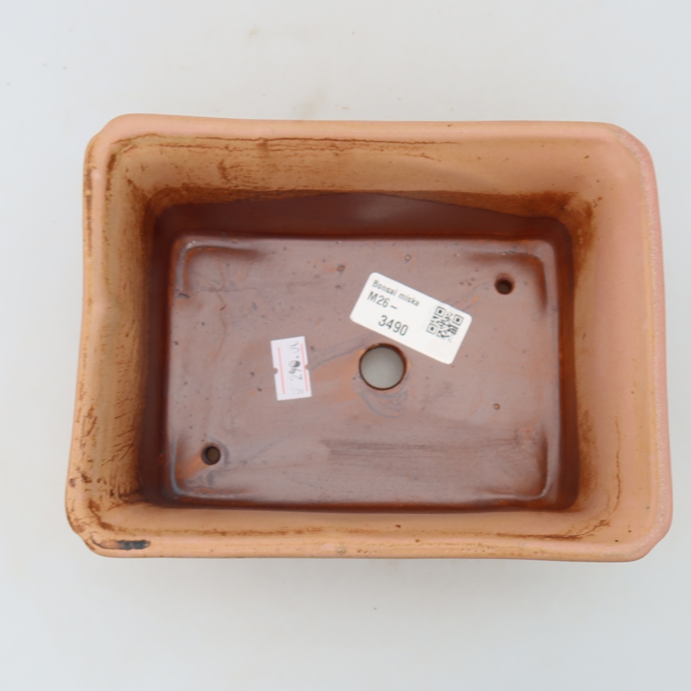 Keramická bonsai miska 18 x 13,5 x 7,5 cm, barva růžová