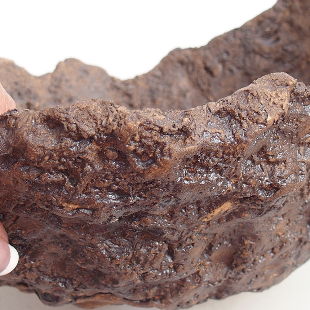 Keramická Skořápka 22 x 20 x 17,5 cm , barva hnědá