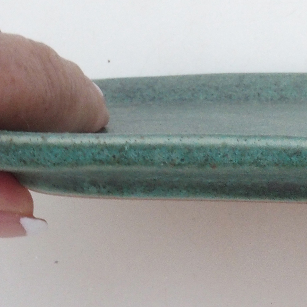 Keramická podmiska H51 -18,5 x 14,5 x 1 cm - zelená