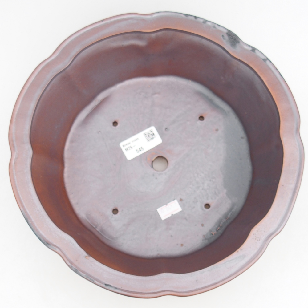 Keramická bonsai miska 26,5 x 26,5 x 8,5 cm, barva kovová