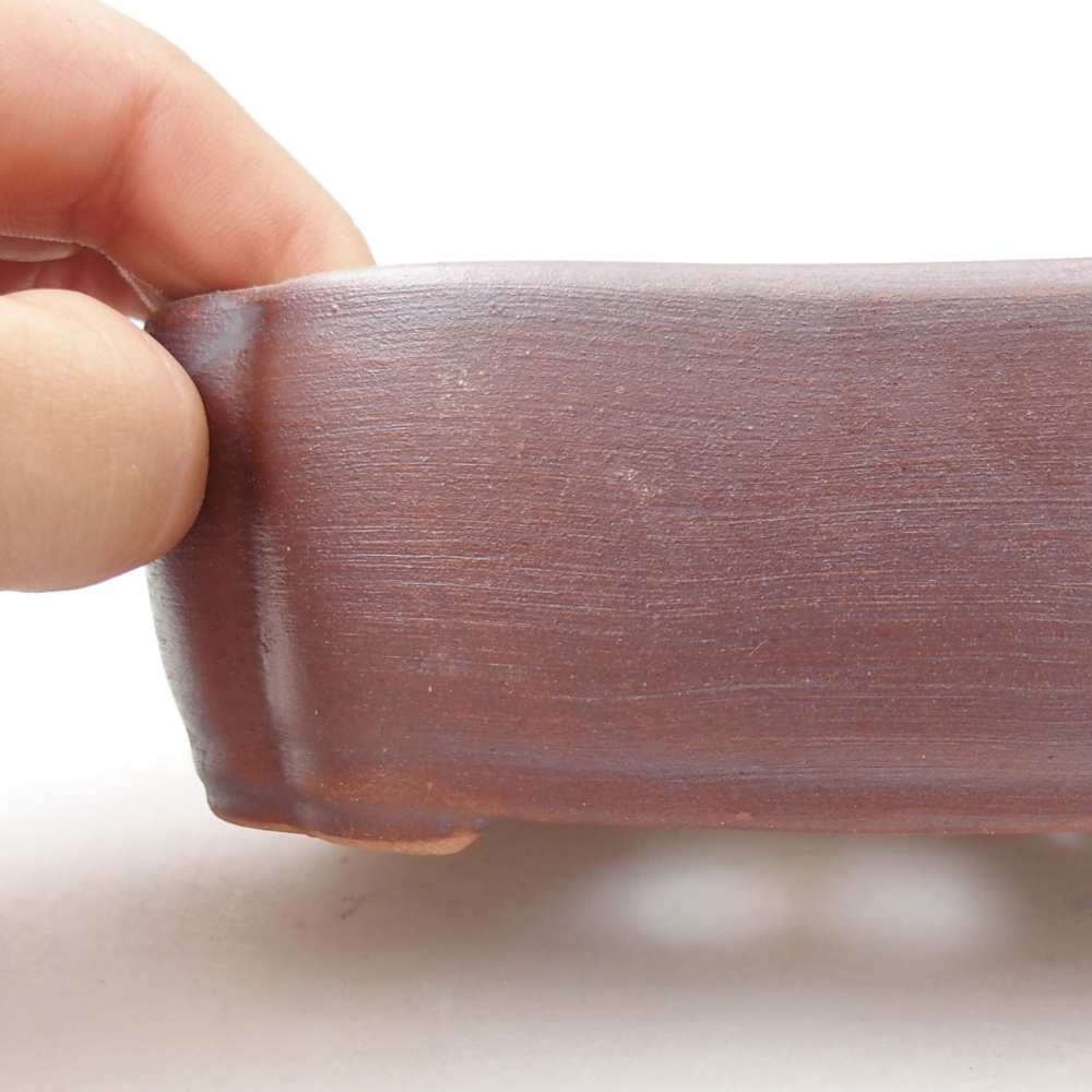 Keramická bonsai miska 12 x 9 x 4,5 cm, barva kovová