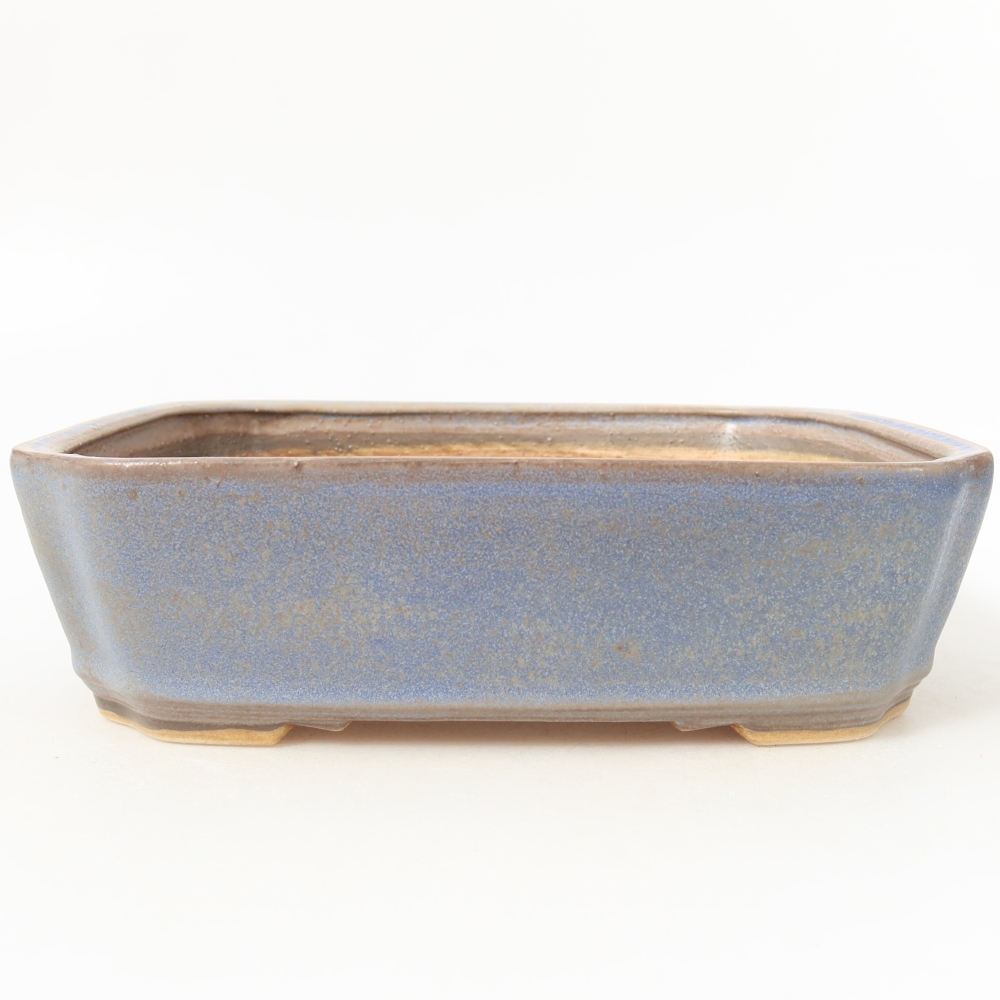 Keramická bonsai miska 21,5 x 18 x 6 cm, barva modrá