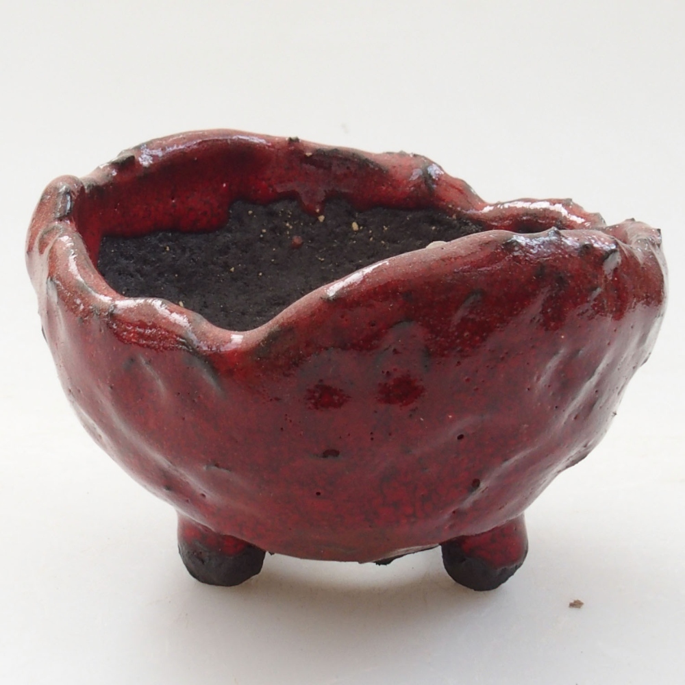 Keramická Skořápka  7 x 6,5 x 5 cm , barva červená
