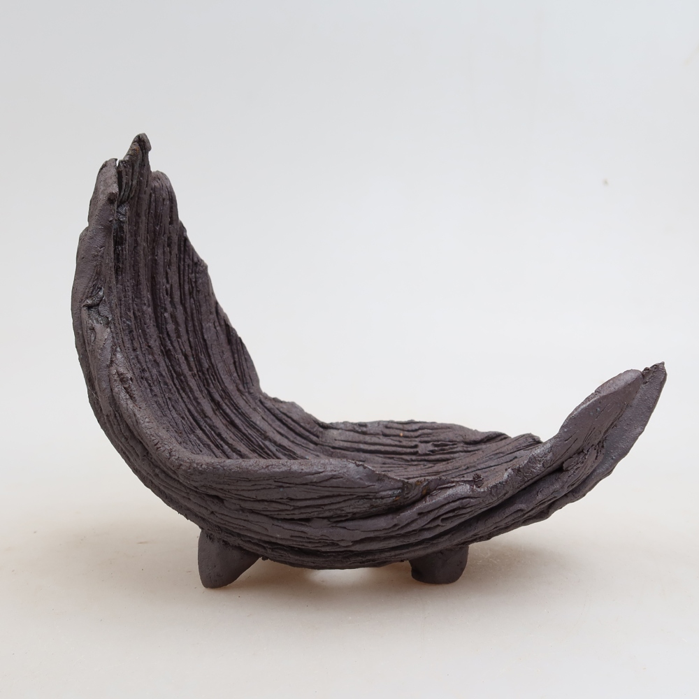 Keramická Skořápka  14,5 x 11 x 12,5 cm , barva hnědá