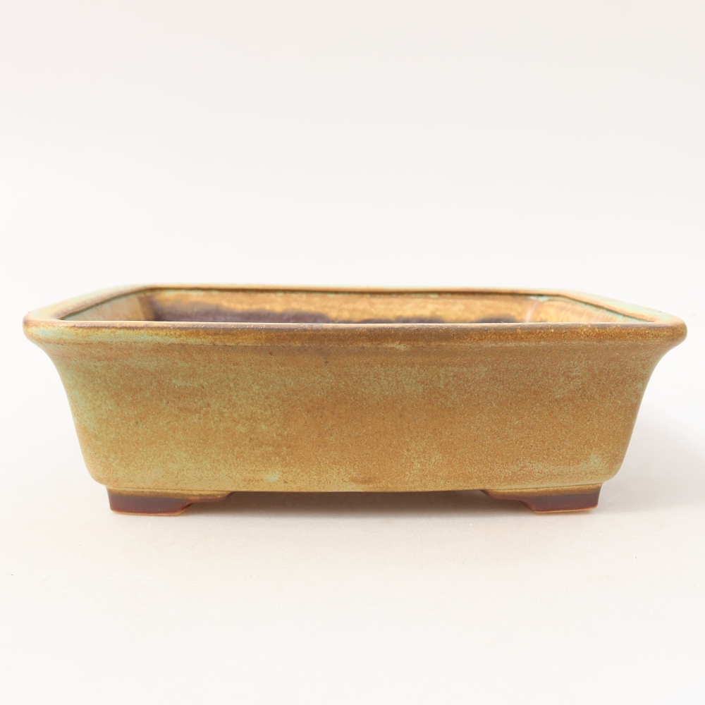 Keramická bonsai miska 17,5 x 14,5 x 5,5 cm, barva zelená