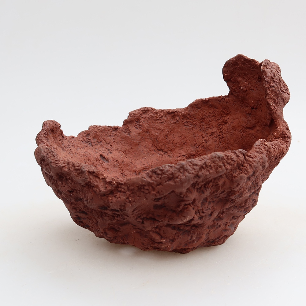 Keramická Skořápka 14 x 13 x 11,5 cm , barva hnědá