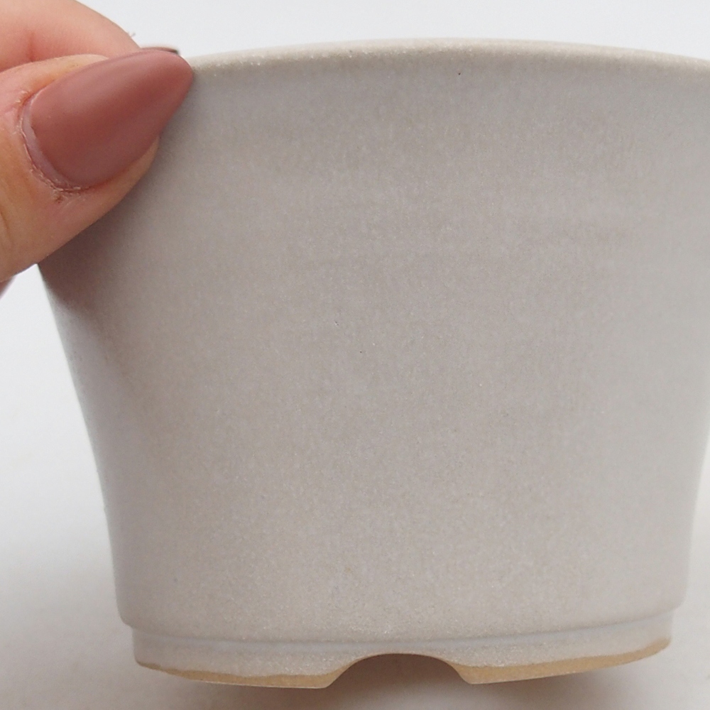 Keramická bonsai miska 11 x 11  x 7 cm, barva bílá