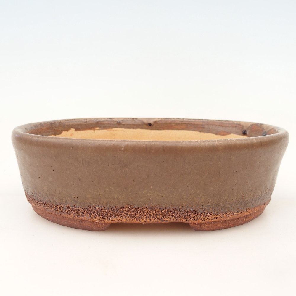 Bonsai miska 19,5 x 16 x 6 cm , barva hnědá