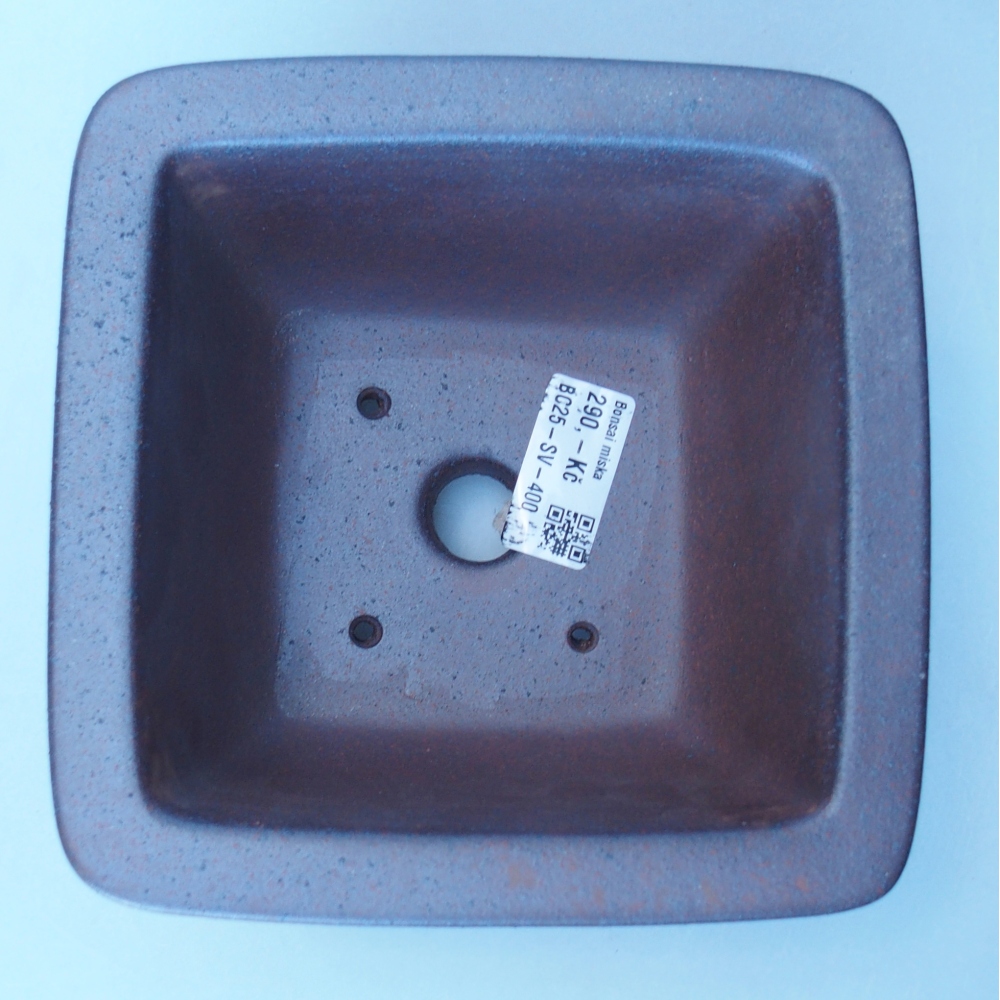 Miska 15,5 x 15,5 x 9 cm barva hnědá