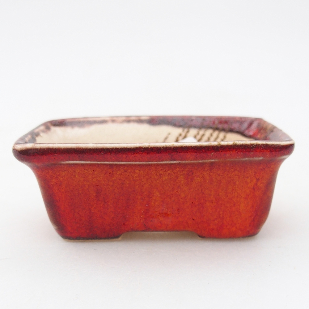 Mini bonsai miska 6,5 x 4,5 x 2,5 cm, barva oranžová