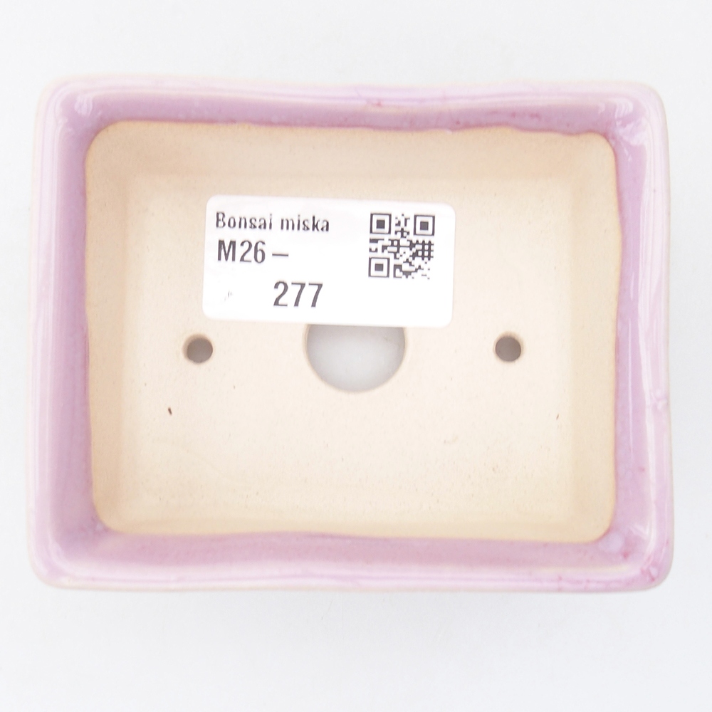 Mini bonsai miska 9 x 7 x 3,5 cm, barva růžová